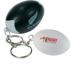 Porte-clés en forme de ballon de rugby personnalisable